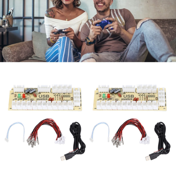Arcade Spil Controller USB Encoder Zero Delay USB til Joystick Knap til PC til MAME til Raspberry Pi RetroQM070913 (Dobbelt)
