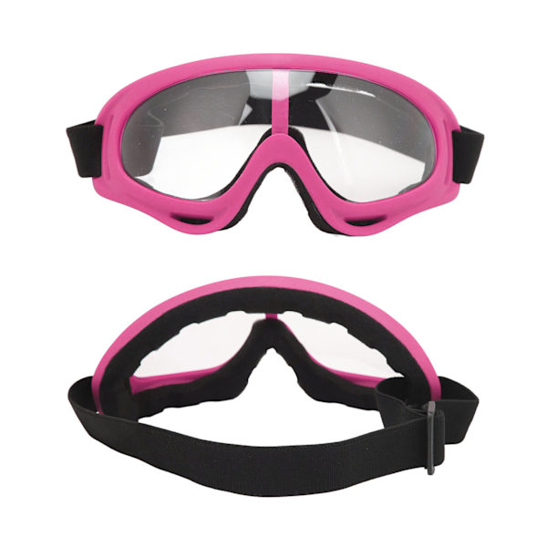 Justerbare rosa ramme skibriller med UV-beskyttelse, vindtette PC-klare linser for menn og kvinner - Perfekt for snowboard!
