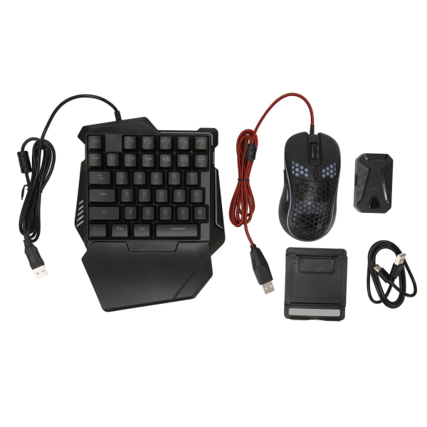 Tangentbord och mus Converter Set Trådbundet RGB Half Gaming Tangentbord med trådad Mouse Converter Adapte för Android för Harmony