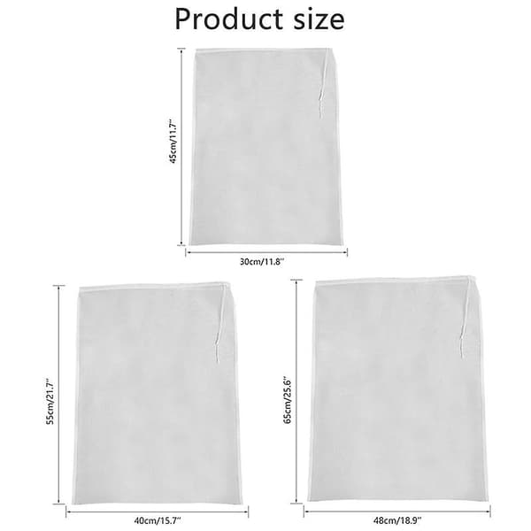 100 Mesh Gaze Filterpose Multifunktionel Genanvendelig Væskefødevarefilter til Juice 40*55cm
