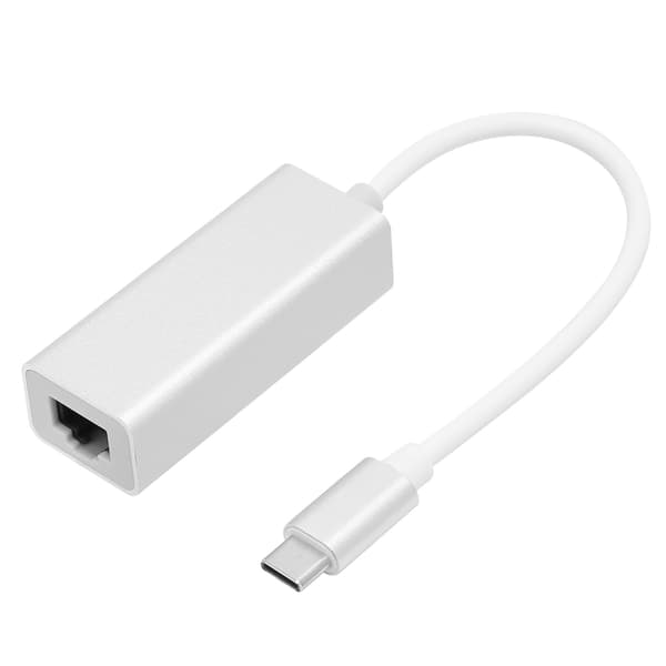 USB C til Ethernet Adapter 1000M Gigabit Aluminiumlegering Kablet Netværksadapter til Computer Hot Plug Driverfri