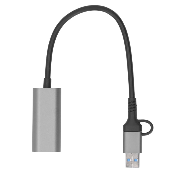 USB til Ethernet Adapter Type C RJ45 1000Mbps Aluminium Legering Plug and Play USB 3.0 Hub til Laptop Desktop Telefon RJ45 1000Mbps
