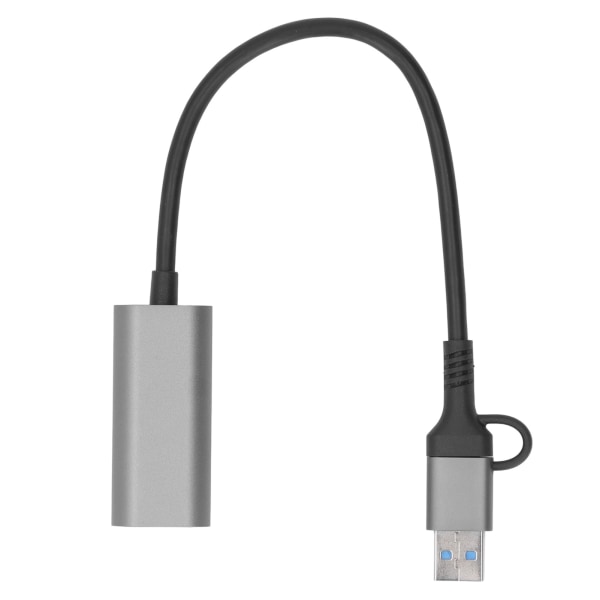 USB till Ethernet-adapter Typ C RJ45 1000 Mbps Aluminiumlegering Plug and Play USB 3.0 Hub för bärbar dator stationär telefon RJ45 1000 Mbps