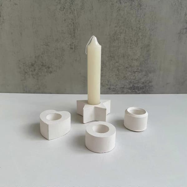 Silikonform Lysestake, Halloweenform Lysestake, Harpiks Epoxy Konisk Lysestake Silikonform White