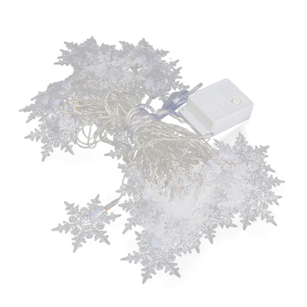 40 LED Snöflingeljussträng - Plug-in Utomhus Juldekoration för Uteplatser & Trädgårdar - EU 220V