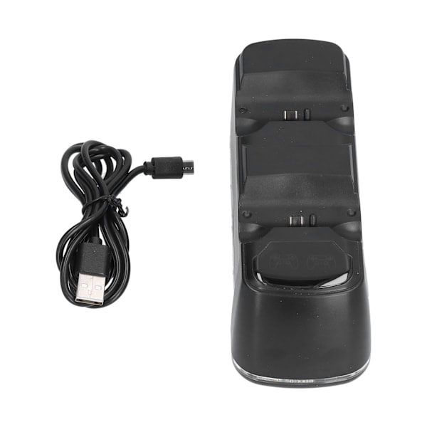 Controller Opladningsstand Base Dockningsstation USB Dobbelt Controller Oplader til PS4 Sort
