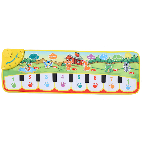 Baby Musikmatta Elektroniskt Pianotangentbord Filt Lekmatta Pedagogiska Leksaker Musikmatta
