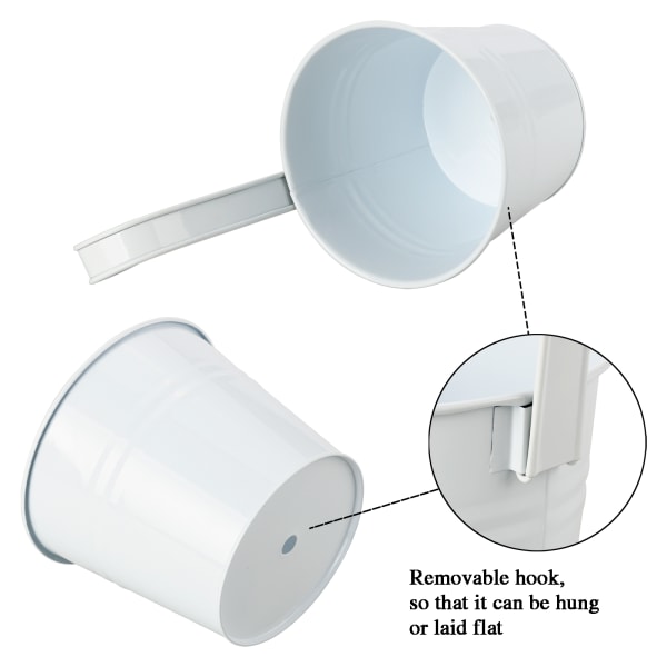 Järnblomkruka (Vit med dräneringshål 10 st Specifikationer: liten diameter 10 cm) (Förpackningsstorlek: 32*11*11cm)
