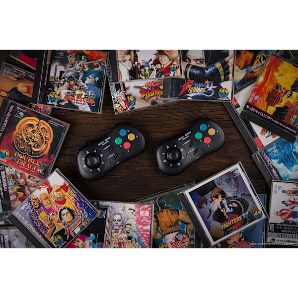 Trådlös 8Bitdo NEOGEO-kontroll för Windows, Android och NEOGEO mini med klassiska klick-joystickar Svart