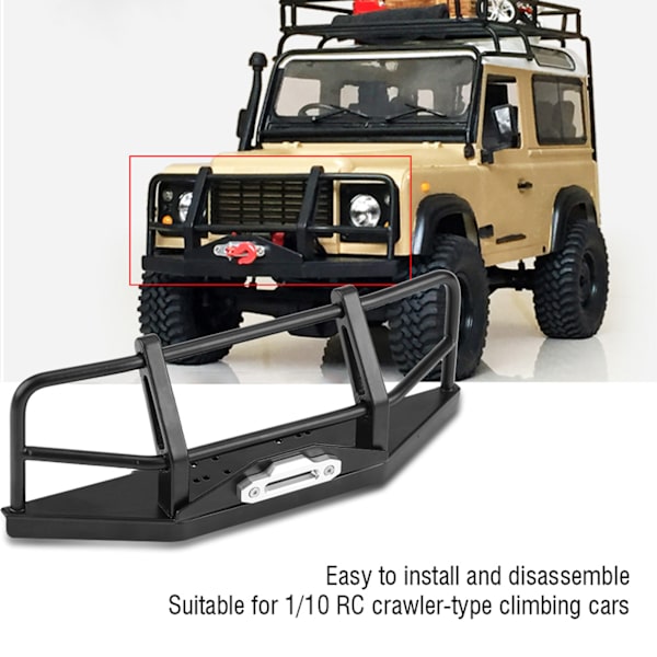 Crashproof Metal Front Bumper til RC4WD D90 Axial SCX10 1/10 RC Klatrebil