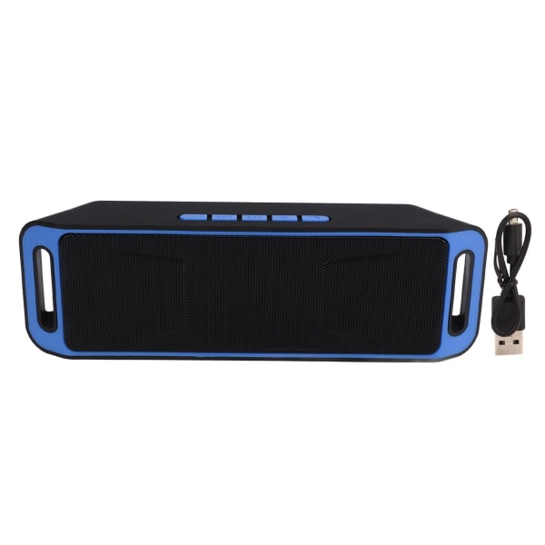Bluetooth doble høyttalere Trådløs bærbar høyttaler Multifunksjonell mini Bluetooth-høyttaler for hjemme utendørs bil blå