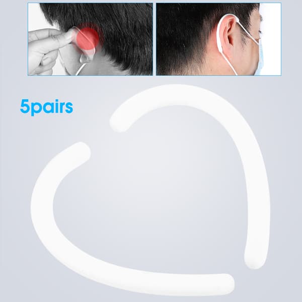 5 Par Silikon Öronkrok Skydd Öronmuffar
