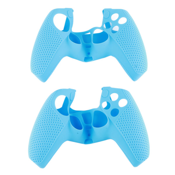 2 stk DOBE Antiskid Silikon Spillkonsollbeskyttelse Gamepad Håndtak Grep for PS5 (Blå)
