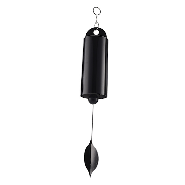 Ulkoilma retro kello yksittäinen metalli tuulikello pihakoriste Heroic Windbell (musta suuri tuote koko 9cm halkaisijaltaan, riippuva pituus 50cm)