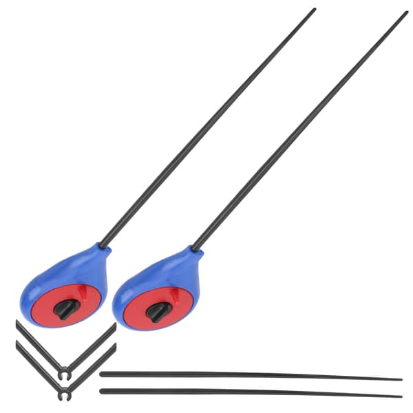 2 Set Bärbart Mini Isfiske Spö Kit Blå