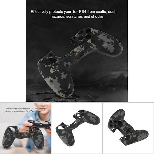 Myk Silikonhylster Støvtett Veske Håndtak Deksel For PS4 Kontroller Grå