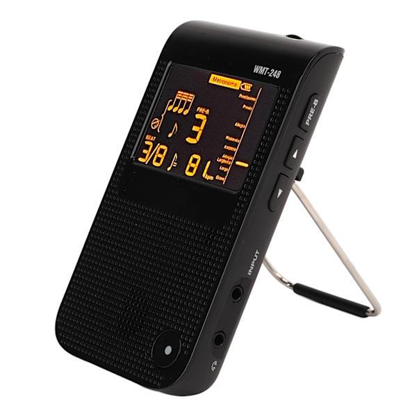 Metronom-Stemmer 3 i 1 USB Genopladelig Universal Digital Metronom-Stemmer Tone Generator til Alle Instrumenter Sort