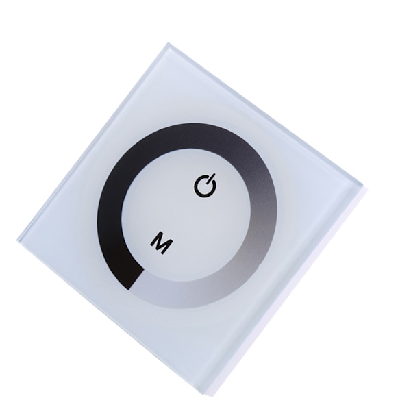 Hvid Enkeltfarvet Touch Panel Dæmper Vægskifter til LED Lysstrimler, DC 12V-24V Controller