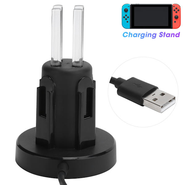 USB-laderdokk for Joy-Con-kontrollere med 4 porter og LED-lys