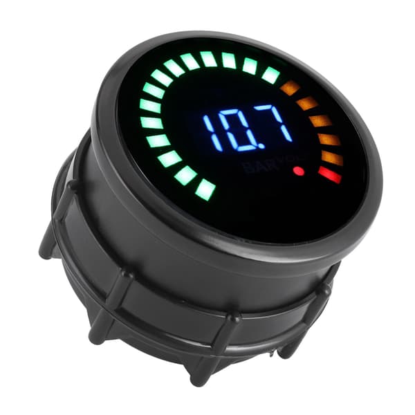 2-i-1 Bil Voltmeter LED Digital Display Vakuumtryksmåler 12V Universal Meter