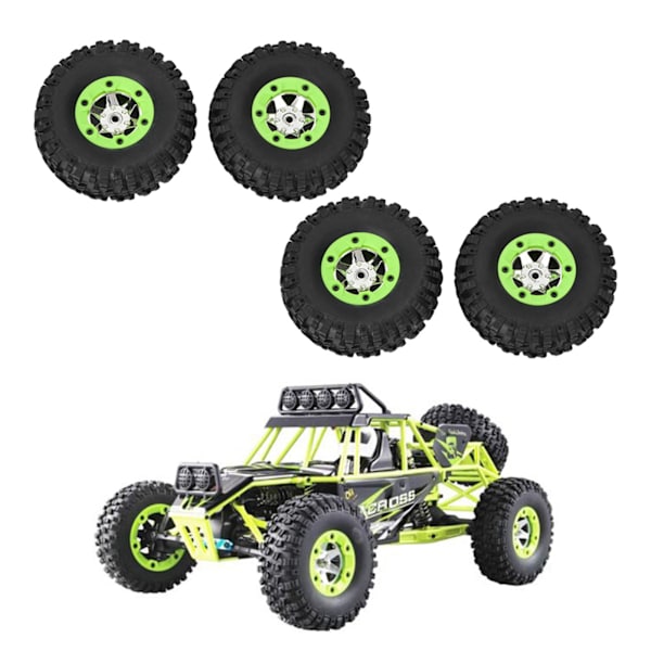1/12 RC-auton renkaat ja vanteet, varaosat Wltoys 12428 12423:lle (vasen ja oikea rengas, 4 kpl)