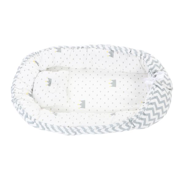 Babynest Bekvämt Andningsbart Tvättbart Justerbart Multifunktionellt Bärbart Babysängöverdrag för Spädbarn Vit