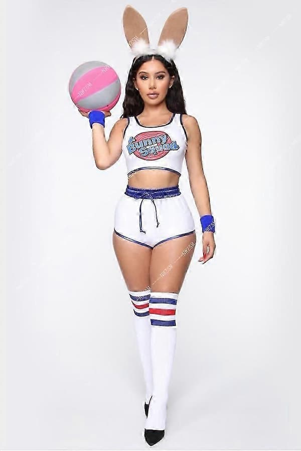 Space Lola Bunny Cosplay Kostumesæt til kvinder og piger - Perfekt til Halloweenfester og begivenheder 4Pcs Set M
