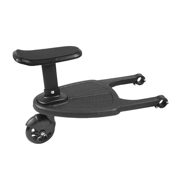 Dobbelt Mode Klapvogn Fodpedal Board Stå Platform til 2 Børn Sort