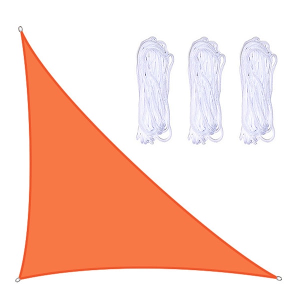 (Tillbehör är 3 rep, 2,5 meter per rep) 3*4*5 meter rätvinkligt skärmsegel utomhus gårdsmarkstak (orange) med tre rep