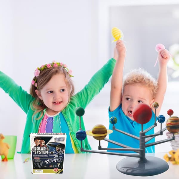 DIY Solsystem 9 Planeter Model Kit med Pensel Videnskabsuddannelseslegetøj til Børn