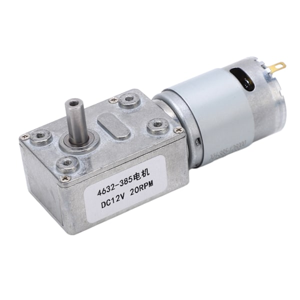 DC-girmotor, miniatyrhastighetsreduksjon, elektrisk girkasse med legeringsstål, 12V 20RPM