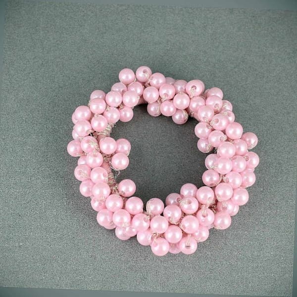 Hårklämma med Pärlor - Rosa