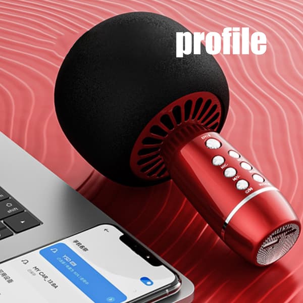 Bærbar Trådløs Bluetooth Karaoke Mikrofon med Højttaler 1500mAh Batteri til Android iPhone