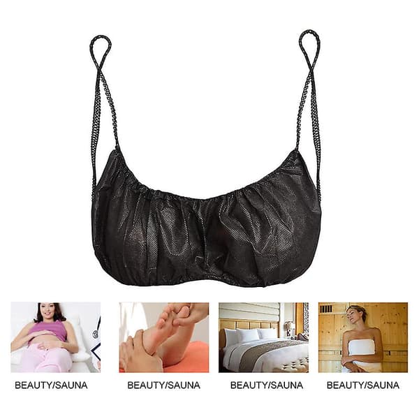 Engangs-BH Engangs praktisk spa-undertøy med elastiske skulderstropper for SPA-salong Black