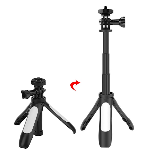 Kompakt Udtrækkelig Monopod Tripod Selfie Stick til DJI OSMO Action Kamera - Mini Håndholdt Design