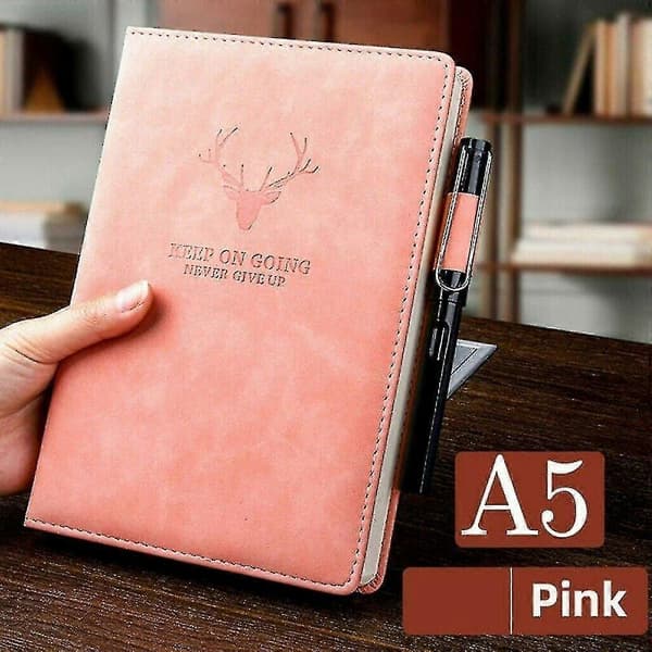 360 sidor A5 PU-läderomslag Resejournal Anteckningsbok Linjerat papper Dagbok Present