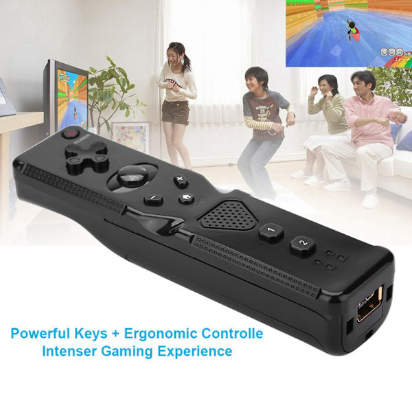 Analog Rocker Bevegelsesspillkonsoll Intenser Spillopplevelse Fjernkontroll for Wii - Svart
