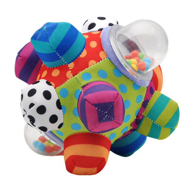 Baby Sensorisk Leke Stoff Myk Lys Farge Tidlig Læring Pedagogisk Ta tak Aktiviteter Rangle Ball Leke Stor