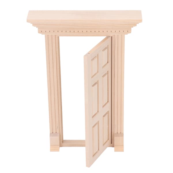 1:12 Dukkehus Miniature Dørpanel 6 Gitre Umalet Møbel Dukkehus Tilbehør