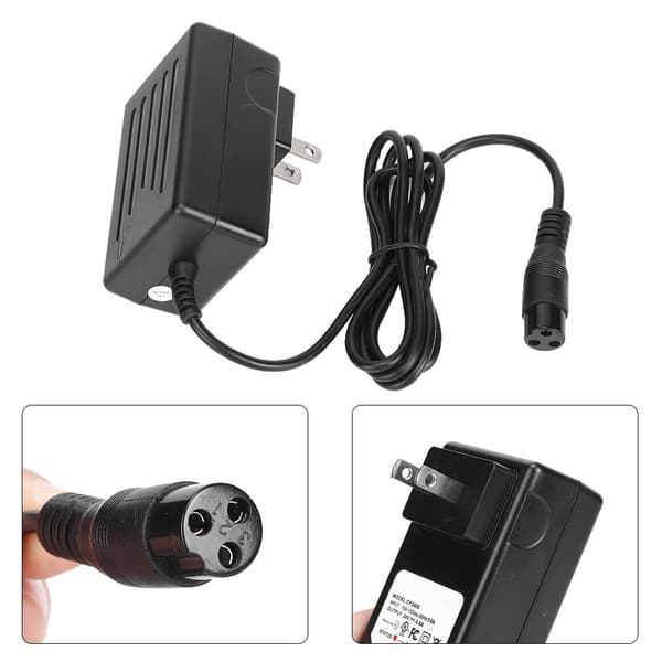 24V 0.6A 3-polet oplader til Razor E100 E125 E500S PR200 Scooter Cykel US Stik 110-130V
