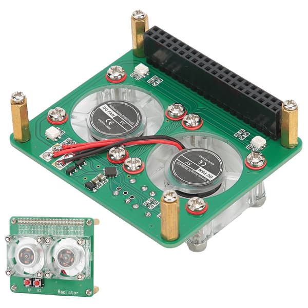Raspberry Pi Dobbelt Køleblæser Modul Udvidelseskort Computertilbehør