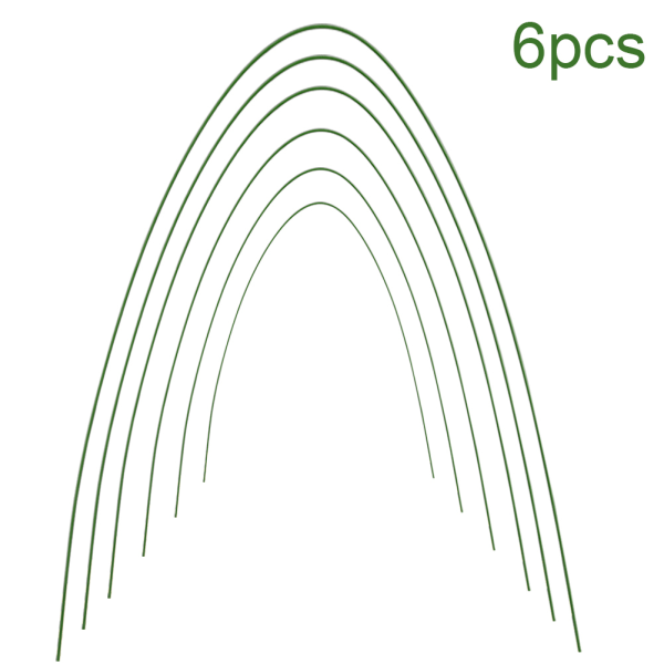 6 st. diameter 3,2 mm längd 1,2 m växthusbåge rostfri odlingstunnel klätterram kan böjas (förpackad i kartong, böjd och förpackad) 45,7 * 20 * 1,5 cm