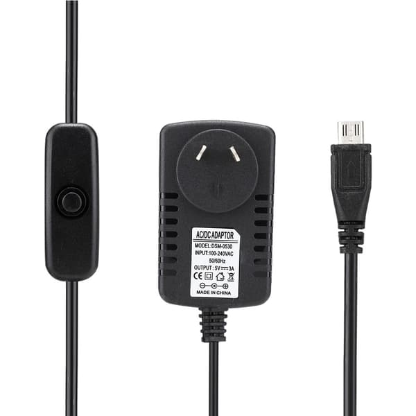 5V 3A Micro USB-strømadapter med kontakt til Raspberry Pi 3B 3B+ 3A+ 100V 240V AC-indgang