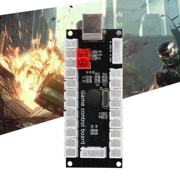 Arcade-peli USB-kooderi ohjain akryyli-kristallikuoressa Raspberry Pi:lle ja PC:lle Mainframe882C