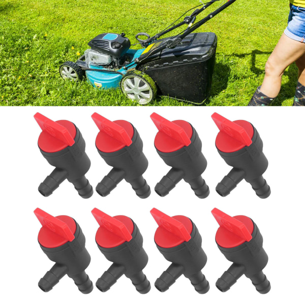 8 stk 1/4 tommers drivstoffavstengningsventil 90 graders avstengningsventil rett gassventil for Stens for Oregon for MTD for Cub Cadet