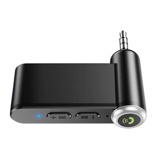 Bluetooth 5.0 langaton AUX-sovitin 3,5 mm:n autostereovastaanotin, musta