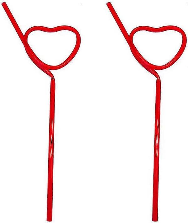 25-pack hjärtformade partysugrör, dricksugrör GuanGuan