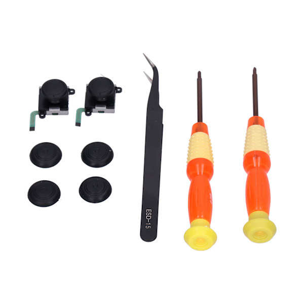 QM2107093 2-pack Joystickersättningskit Hållbar 3-dimensionell analog joystick med skruvmejsel för Switch-konsol