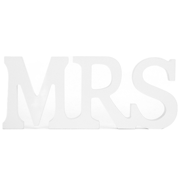 Mr & Mrs Träbröllopsskylt - Snygg Träbokstavsdekoration för Bröllop & Jubileum