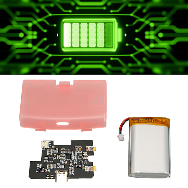 Li-Ion Batteri til Game Boy Advance 1500mAh Universal Type C Genopladeligt Batteri Modul til GBA